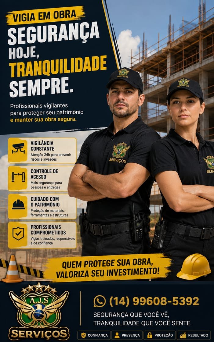 Vigia em obra A.J.S Serviços